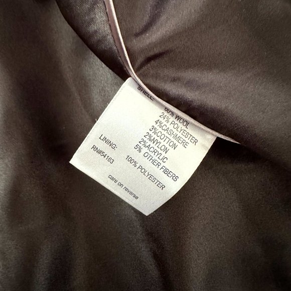 Calvin Klein Womens Wool Shawl Collar Coat Winter Jacket 10 L Cashmere - Picture 4 of 7